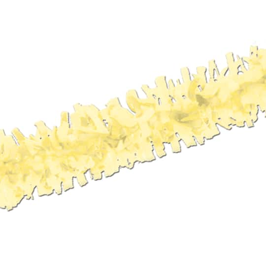 Beistle 25ft. Light Yellow Tissue Festooning, 2ct.